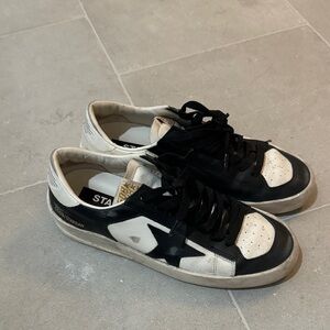 Black and White leather golden goose